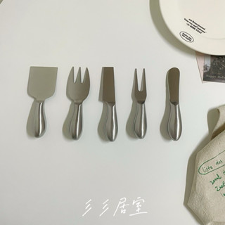 彡彡居室｜胖胖奶油抹刀家族 不鏽鋼餐具 起司刀 奶油刀 水果叉 點心叉 抹刀 INS 乳酪 麵包果醬 質感 擺拍 韓系