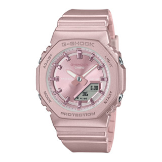 CASIO G-SHOCK 八角農家橡樹 雙顯錶錶 女錶 粉紅柔光-GMA-P2100ST-4A