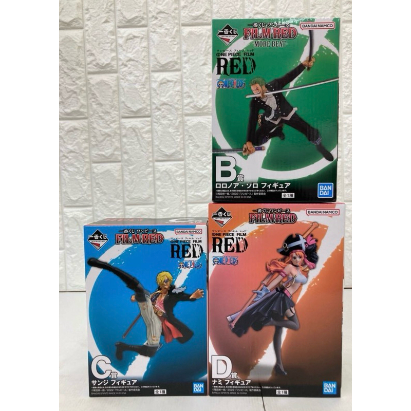 全新金證海賊王一番賞劇場版Red 娜美D賞 香吉士C賞 羅賓 布魯克 喬巴C賞 娜美 魯夫A賞 最後賞 紅髮