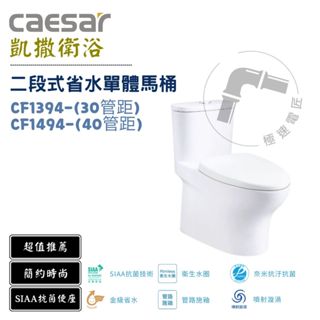 Caesar 凱撒 CF1394 / CF1494 金級二段式省水單體馬桶
