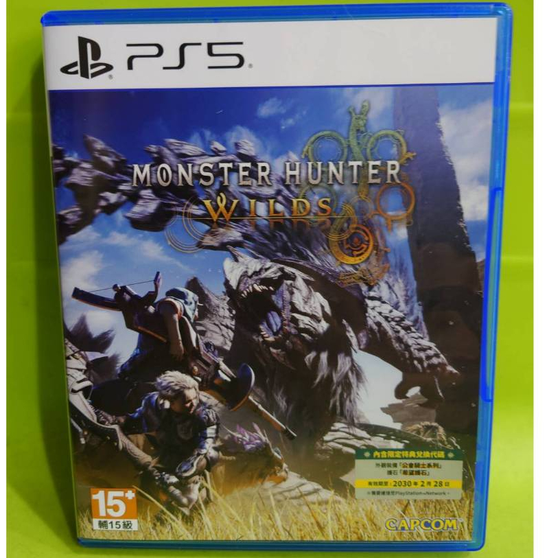 PS5~魔物獵人 荒野~亞版中文介面[動作+角色]中古良品~下載序號已使用~