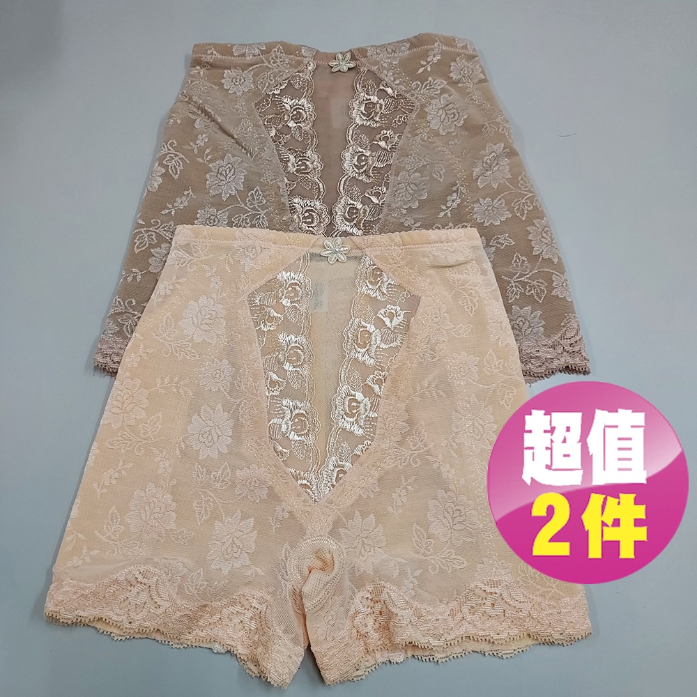 【保奈美】S碼 420丹超彈力緹花短束褲(1~2件)組~四角平口款