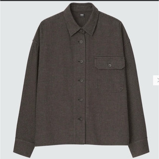 Uniqlo千鳥格紋厚法蘭絨襯衫上衣 外套
