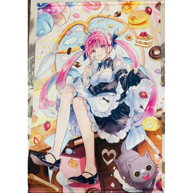 ￥My公仔￥ 日本限定 Hololive 特典 PC版 湊阿庫婭 掛軸 B2掛軸 湊あくあ 遊戲 特典 海報