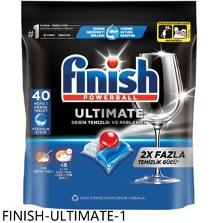 FINISH【FINISH-ULTIMATE-1】量子極淨洗碗凝球全效合一洗碗塊洗滌球洗碗錠1包組共40入