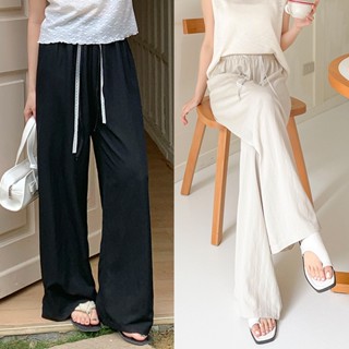 【HARPER】涼夏絲滑蕾絲抽繩寬褲 | 現貨 長褲 褲子 寬褲 蕾絲【PND71314J】