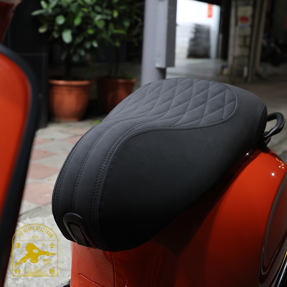 【偉士計劃】VESPA 偉士牌 DEGO 椅墊 復古 賽車 菱格 麂皮 衝刺 春天 125 150