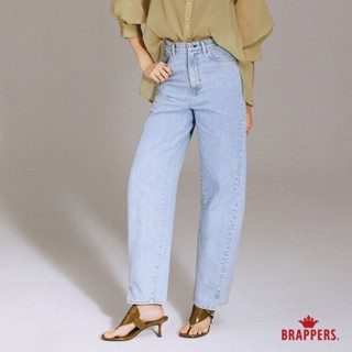 BRAPPERS 女款 Boy friend系列-高腰天絲棉錐形牛仔褲-淺雪花藍