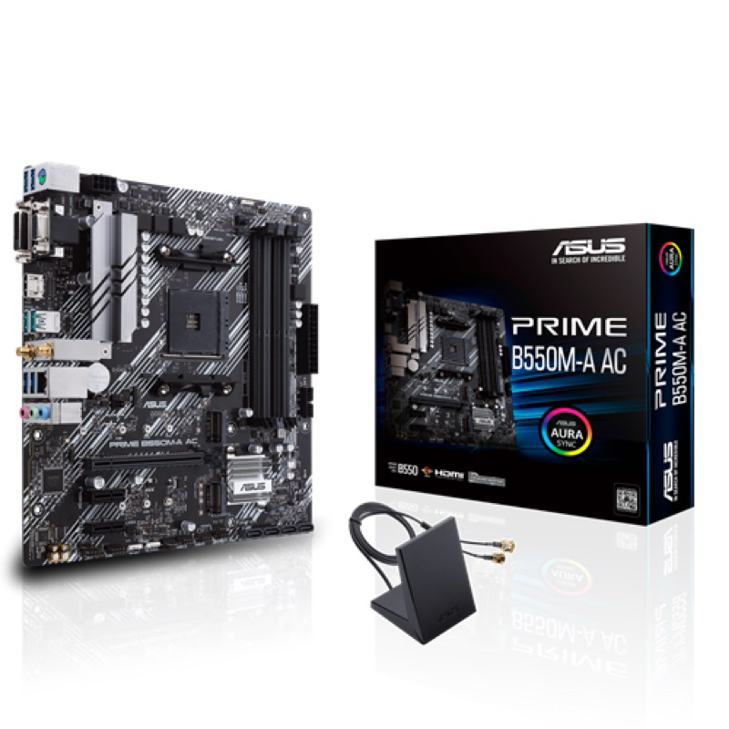 全新ASUS PRIME-B550M-A-AC 主機板 贈24G RAM