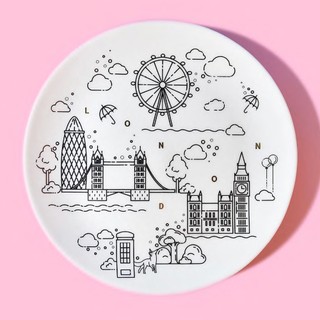 Upon the moon 英國品牌 倫敦 LONDON 摩天輪 8吋盤子 餐盤 裝飾 SOMEWHERE系列