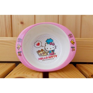 <正版> 三麗鷗 Hello Kitty 美耐皿 雙耳湯碗 平底碗 格紋水杯 臺灣製 - 現貨特價