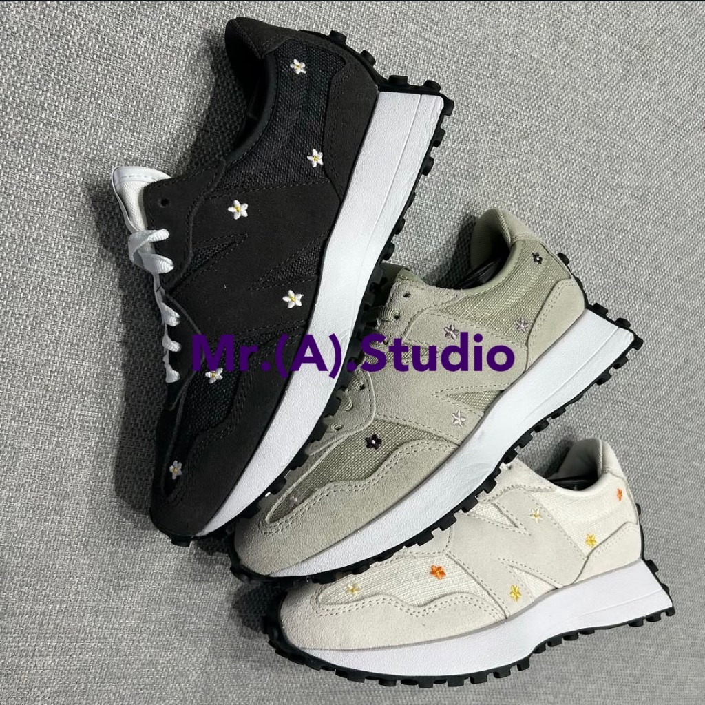 Mr.A😈A先生 New balance 女款 327 經典 復古 運動 休閒鞋 小花 鞋 WS327 WS327DCA