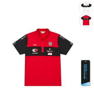 【FILA】男性 吸濕排汗 短袖POLO衫-紅色 1POY-1736-RD