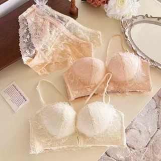 【三重現貨】蕾絲蜜桃杯前扣內衣 無鋼圈內衣 小胸內衣 集中內衣 美背內衣 無肩帶內衣 少女內衣 厚墊 爆乳內衣 無痕