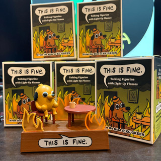 [怪玩具] Rp Minis 火災狗 隨遇而安狗 迷因圖 This Is Fine Talking Figurine