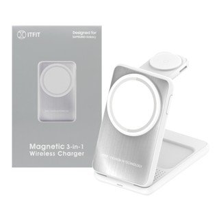 Samsung 三星原廠 ITFIT 三合一磁吸無線充電座 - 內附 60W USB-C 快充線 (ITPW32)