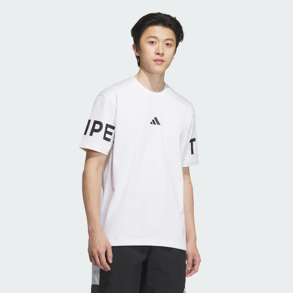 adidas_男款_短袖上衣_WORD S/S TEE 白_JM2080