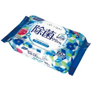 日本製 refine 無酒精除菌99%濕巾 60片 濕紙巾 酒精99%除菌濕巾 濕紙巾 除菌紙巾 無酒精濕巾