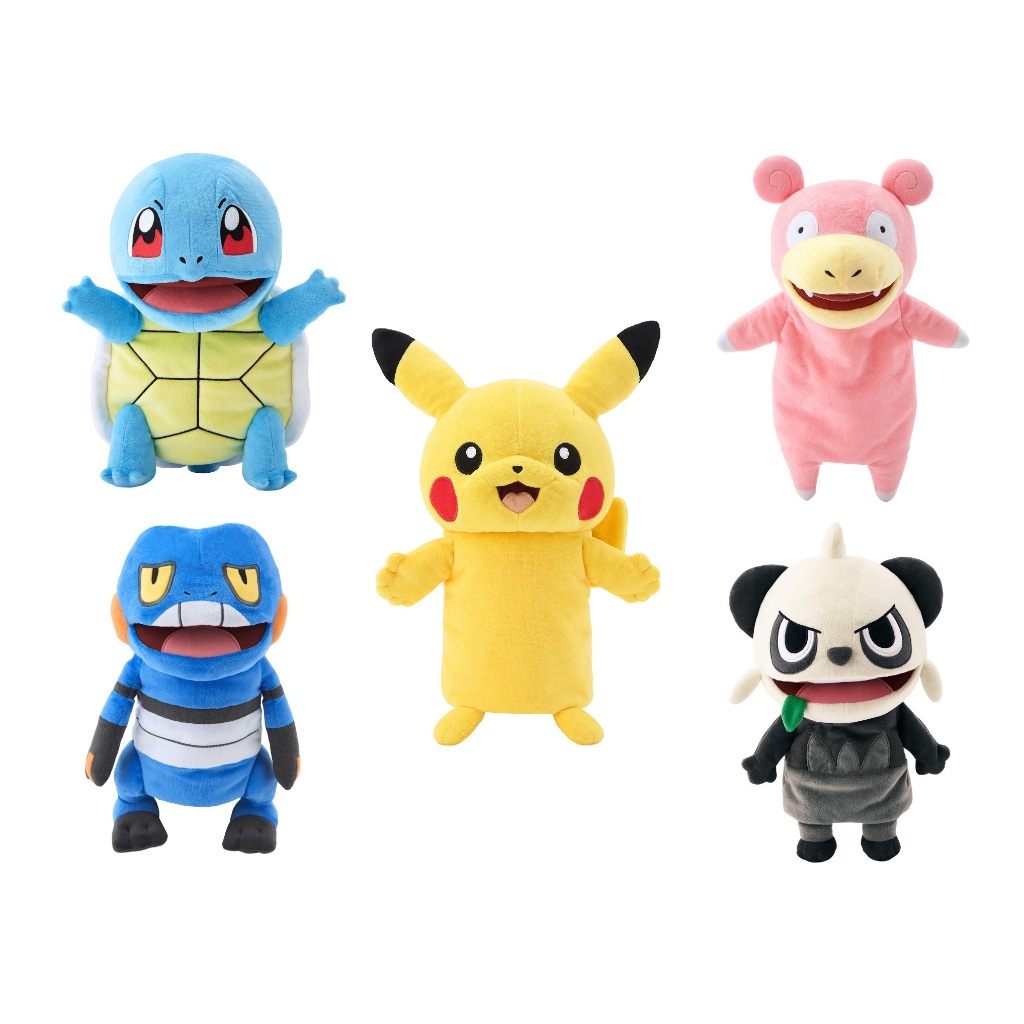 【日本中心限定】現貨 日版 皮卡丘 傑尼龜 呆呆獸 不良蛙 頑皮熊貓 布偶 手偶 娃娃 玩偶 正版 寶可夢中心 手偶劇場