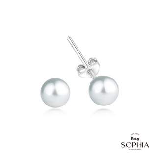 【SOPHIA 蘇菲亞珠寶】天然珍珠 5.0-5.5mm S925 珍珠耳環