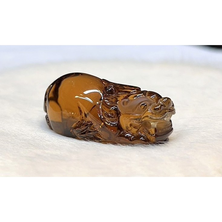 【妖晶森林天然水晶】高品天然老酒黃黃水晶貔貅  全美晶體 #21 老酒黃 威士忌黃 天然無燒 現貨