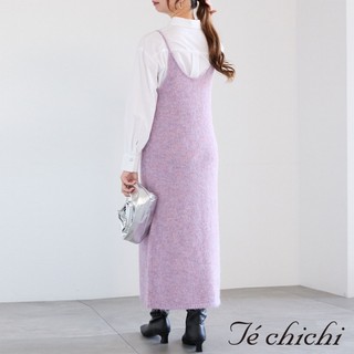 Te chichi 毛絨感V領合身吊帶針織洋裝(0F000233310)