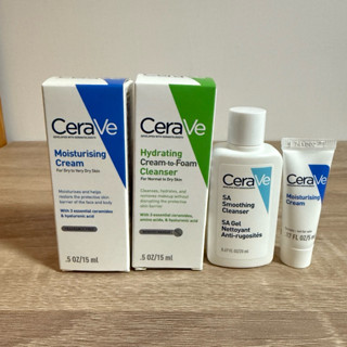 Cerave 適樂膚 長效潤澤修護霜15ml 溫和洗卸泡沫潔膚乳15ml