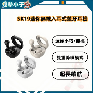【電擊小子】新款SK19 私模 迷你無線 入耳式 藍牙耳機 雙耳 超長續航 降噪睡眠 迷你小藍牙耳機 耳機 上班摸魚神器