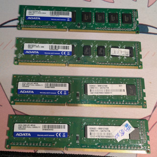 威剛 ADATA DDR3 1600 4Gx4 桌上型記憶體 二手 已測試可用 4條不拆賣