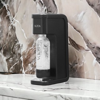 isoda 全自動氣泡水機-迷霧黑is-909（搭配60l大鋼瓶）強勁氣泡 業者最愛 夏天消暑神器 免插電 健康又環保