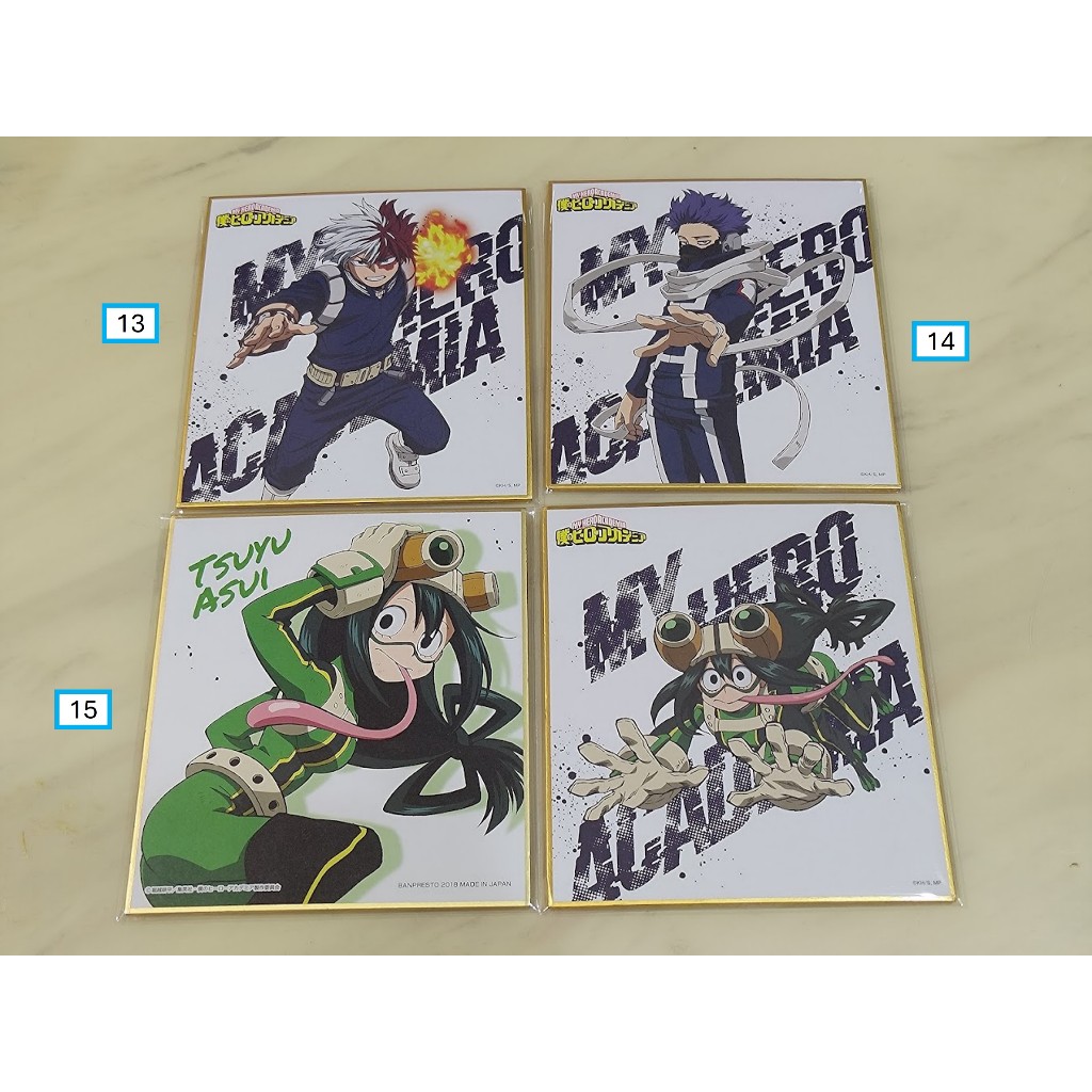 [睡睡蛙小池] 我的英雄學院 色紙 心操人使 蛙吹梅雨 耳郎響香 上鳴電氣 麗日御茶子 轟焦凍 綠谷出久 禮物麥克風