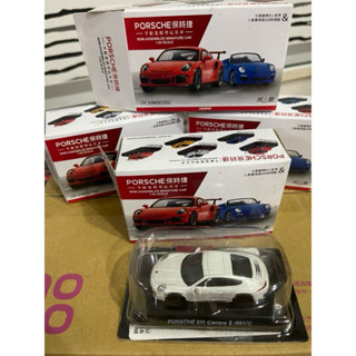 出清 711模型車 保時捷1:64半組裝模型車 1:64PORSCHE