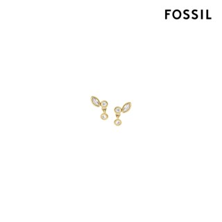 【FOSSIL 官方旗艦館】Ellis 星閃軌跡黃銅耳環-金色 JA7290710