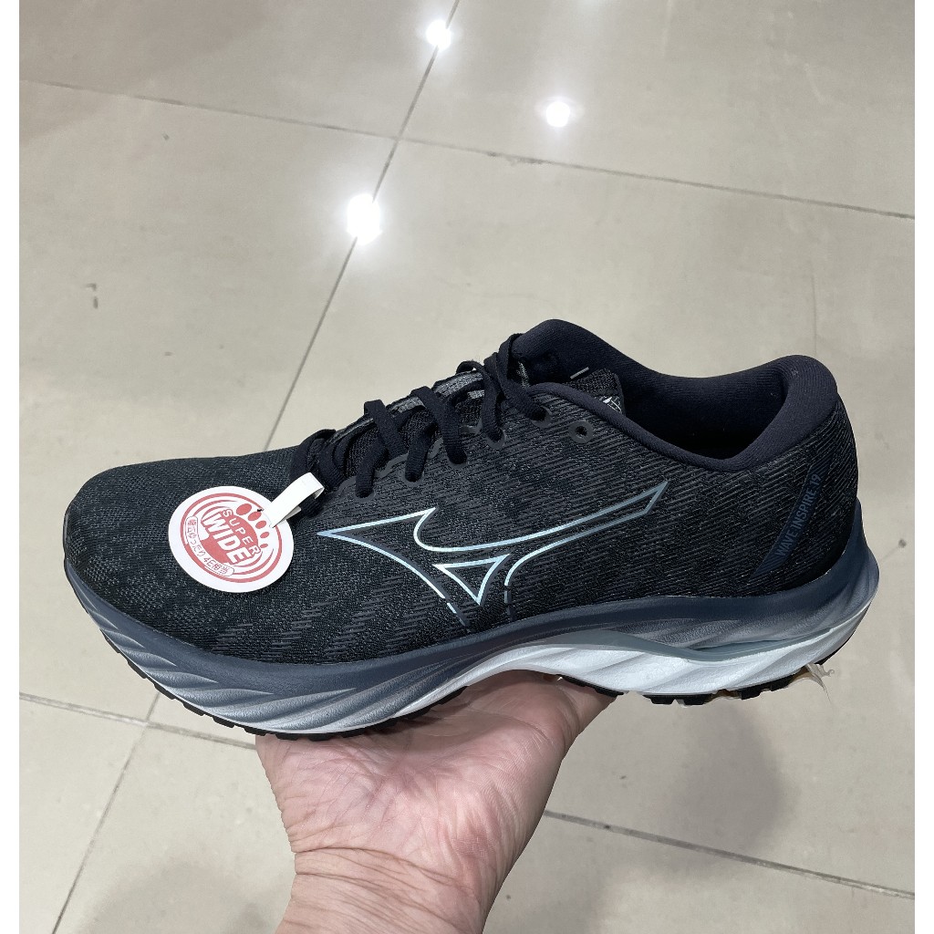 【BOBO】MIZUNO WAVE INSPIRE 19 (4E寬楦) 黑 慢跑鞋 男 J1GC234553