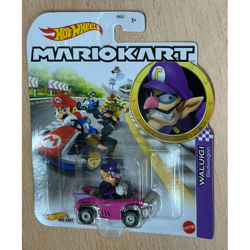 (全新）Hot Wheels 風火輪 MARIOKART 瑪利歐賽車 瓦路易奇 瓦力奇 壞壞車 Waluigi