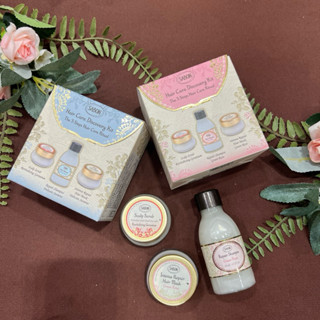 SABON植系髮肌三部曲禮盒-淨潤洗髮乳50ml / 三效修護煥髮膜15ml / 死海鹽頭皮磨砂膏20g/綠玫瑰/茉莉