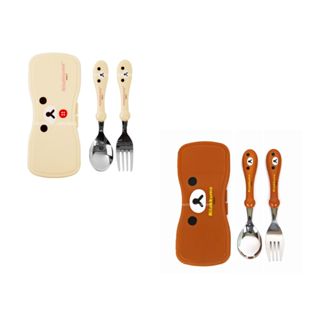 S MATE【現貨】❤️韓國 拉拉熊&牛奶熊 304不鏽鋼湯匙+叉子+寬版收納盒 3件式餐具組