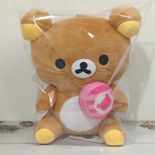 正版 San-X Rilakkuma 拉拉熊 懶懶熊 絨毛娃娃 棒棒糖 坐姿 娃娃 布偶 絨毛玩偶 安撫娃娃