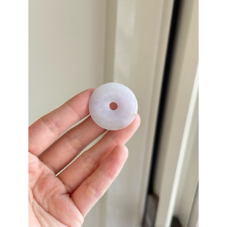 天然A貨緬甸翡翠細潤淡紫滿紫春彩平安扣 | 綠果翡翠·珊瑚玉