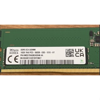SK海力士16GB HMCG78AGBUA084N 16G DDR5 5600B ECC 桌機記憶體