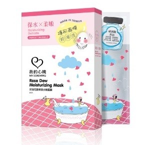 10%蝦幣/快速出貨【我的心機】玫瑰花露保濕水嫩面膜 (5入/盒) 效期2025.11【淨妍美肌】