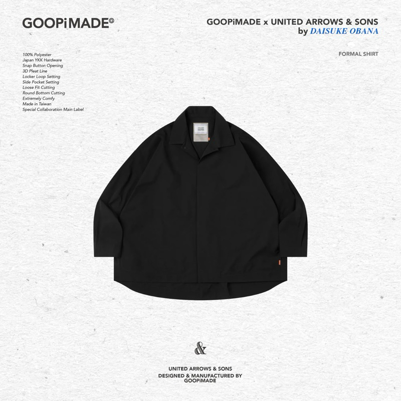 全新1號 Goopi Formal Shirt  / GOOPiMADE x UNITED ARROWS & SONS