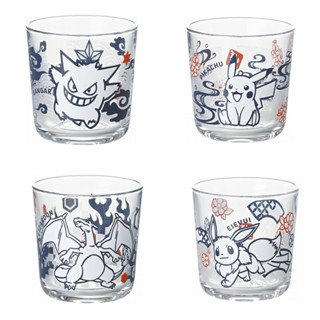全新現貨 金正陶器 寶可夢 玻璃杯 吸水杯墊 套組 不拆售 皮卡丘 伊布 耿鬼 噴火龍 剪紙風格 水杯 酒杯 威士忌杯