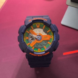 【近全新｜完整盒裝】CASIO G-SHOCK GA-110FC-2ADR 彩色款 雙顯 防水 耐衝擊 原廠保卡