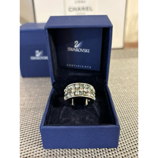 🇦🇹奧地利水晶精品品牌SWAROVSKI 寬版白、綠色系戒指💍季節款