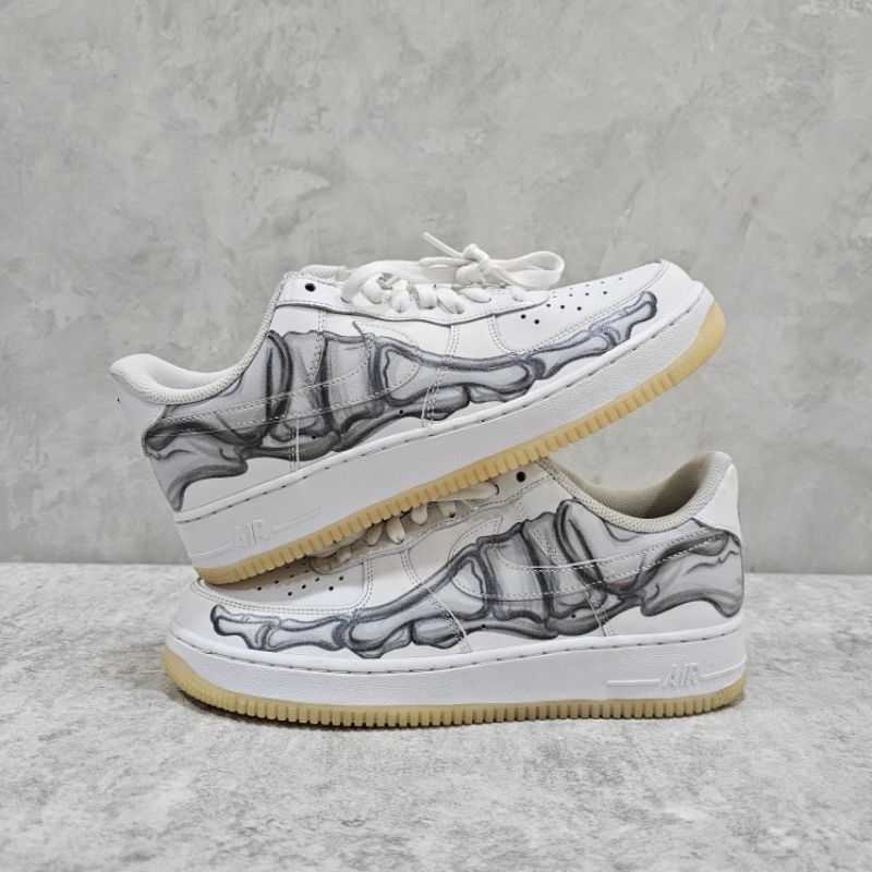 [全新無盒] US8.5 Nike Air Force 1 萬聖節 白骨 BQ7541-100