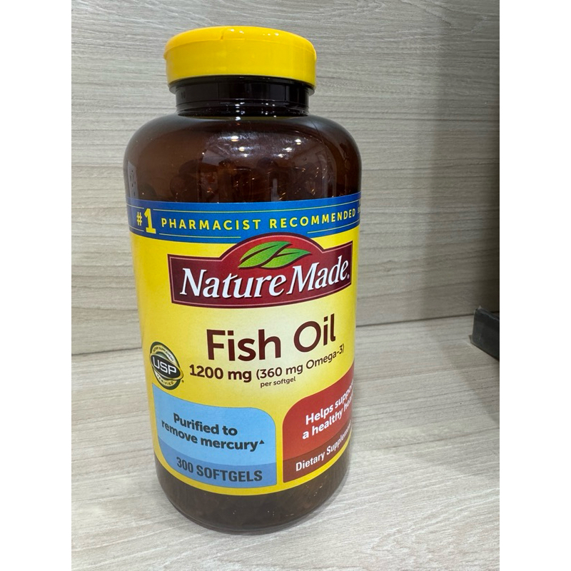 <代購> 最新現貨 Nature made fish oil 萊萃美魚油300顆 1200mg