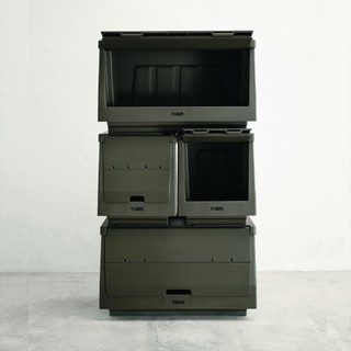 THOR BOX 綠 可堆疊層架收納箱 20L H8929【新竹皇家】