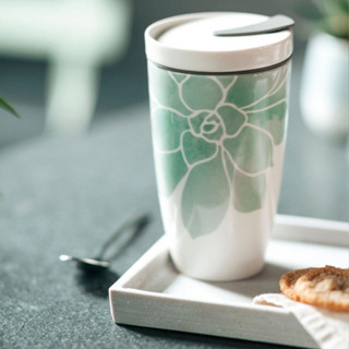 [正品現貨]Villeroy&Boch德國唯寶TO GO隨行杯 多肉綠/花磚靛青/漸層粉/漸層綠 350ml附杯套德國製