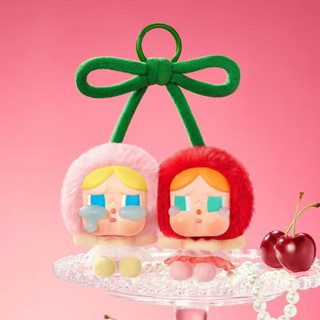 POPMART泡泡瑪特 CRYBABY 哭娃愛神的眼淚系列 - 櫻桃搪膠毛絨吊卡（甜在一起） 全新未拆